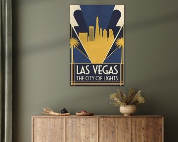 Las Vegas art deco poster by Art & Soul Creations