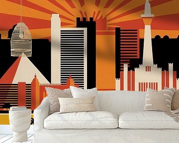 Retro Las Vegas cityscape by Art & Soul Creations