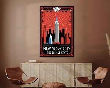 Empire State in art deco style by Art & Soul Creations