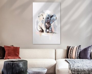 Schattige olifant illustratie van Art & Soul Creations