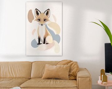 Modern illustration of a fox by Art & Soul Creations