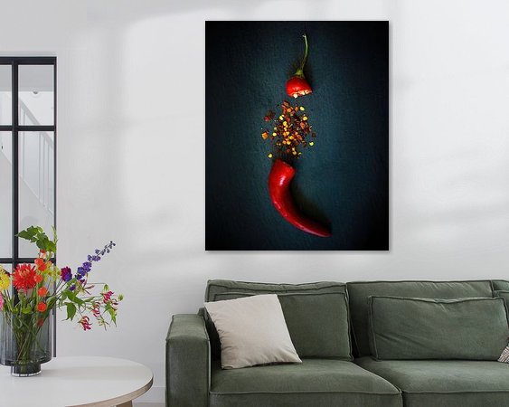 Voorbeeld van het werk in een kamer