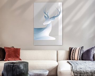 Minimalistisch hert in zachte tinten van Art & Soul Creations