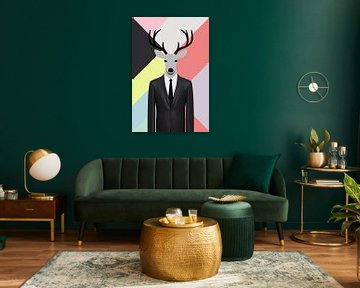 Hert in stijlvol zwart pak van Art & Soul Creations