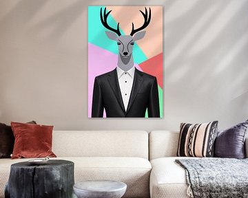 Modern hert in strak pak van Art & Soul Creations