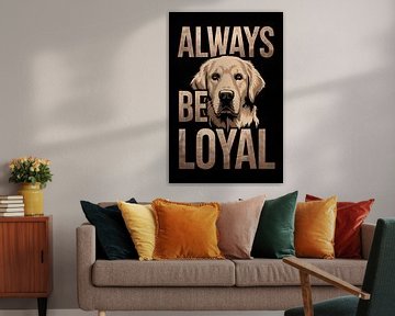 Dog with inspirational text Always Be Loyal by Art & Soul Creations