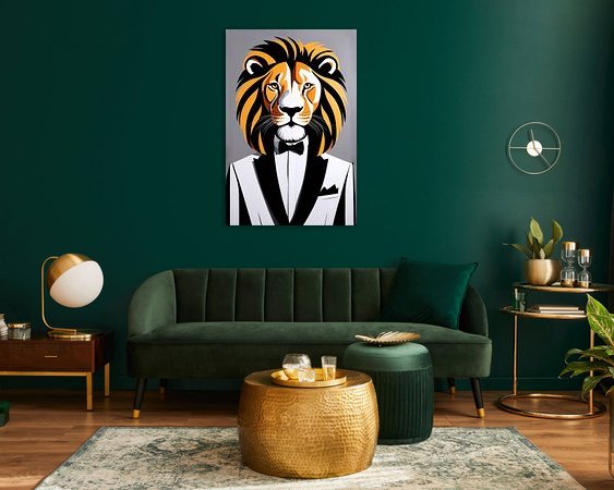 Voorbeeld van het werk in een kamer