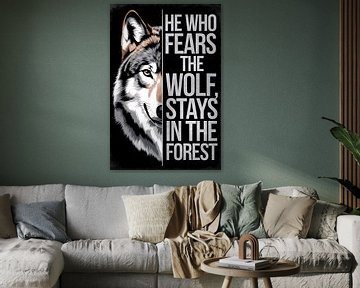 Wolf kunstwerk met inspirerende quote van Art & Soul Creations