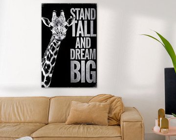 Giraffe met inspirerende boodschap van Art & Soul Creations