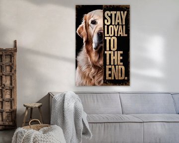 Golden retriever loyal artwork by Art & Soul Creations