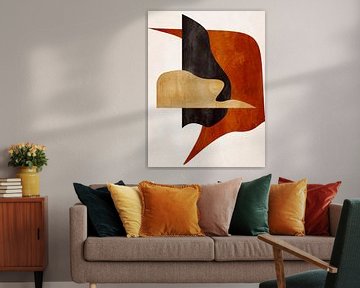 Kunst abstract organique - aardetinten van Online Arts