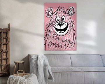 Speelse illustratie van vrolijke beer van Art & Soul Creations