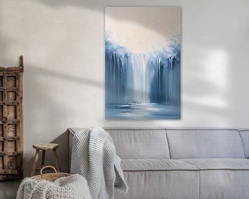 Kalme abstracte waterval schilderij van Art & Soul Creations
