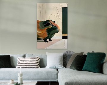 Colourful abstract guinea pig painting by Art & Soul Creations