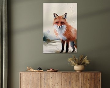 Serene fox in natural setting by Art & Soul Creations