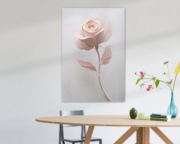Elegante abstracte roos schilderij van Art & Soul Creations