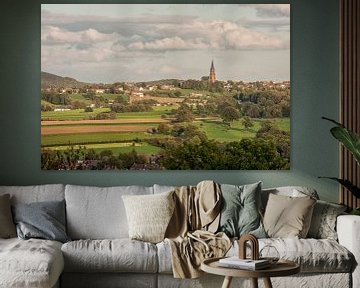 Avondpanorama van Vijlen in Zuid-Limburg van John Kreukniet
