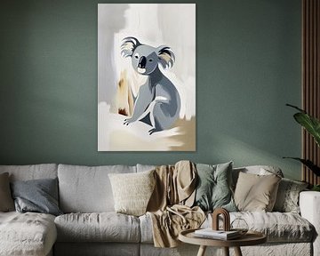 Stylised koala in minimalist style