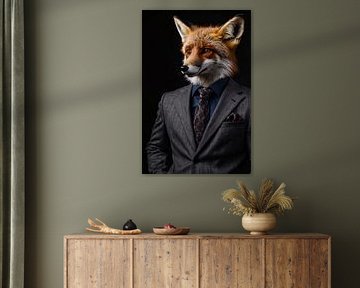 Fox in stylish suit by Art & Soul Creations