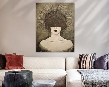 woman in Ton Sur Ton - Abstract portret 09