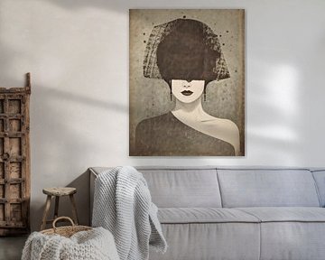 woman in Ton Sur Ton - Abstract portret 10