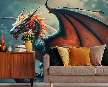 A young blue dragon by The Photo Artist