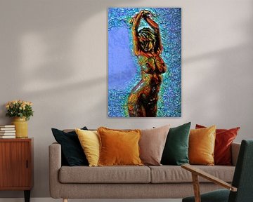 Sensuele vrouw met blote borsten