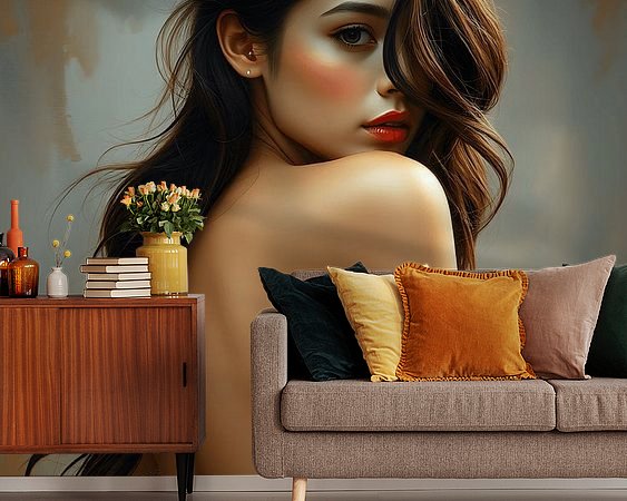 Voorbeeld van het werk in een kamer