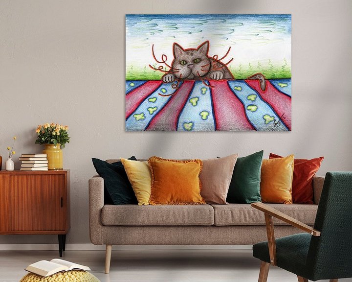 Beispiel: Kleurrijke kattentekening von Gabi Gaasenbeek
