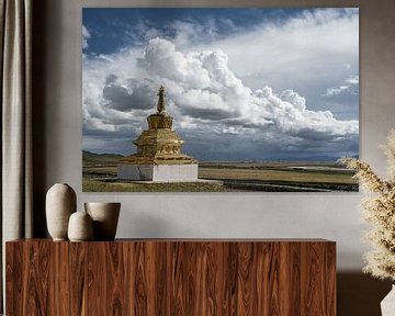 Stupa in the Tibetan grasslands of Sichuan by Photolovers reisfotografie