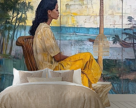 Voorbeeld van het werk in een kamer