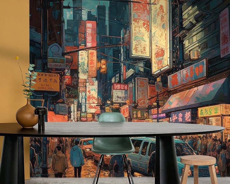 Voorbeeld van het werk in een kamer