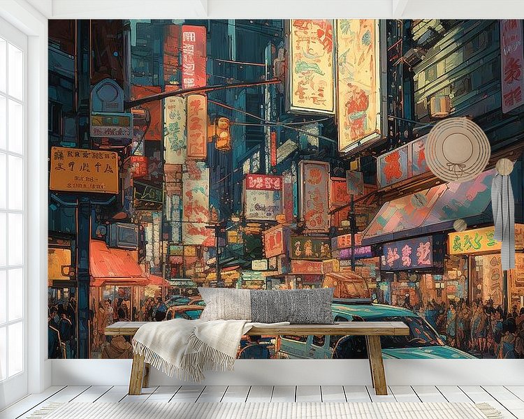 Voorbeeld van het werk in een kamer