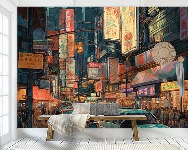 Voorbeeld van het werk in een kamer