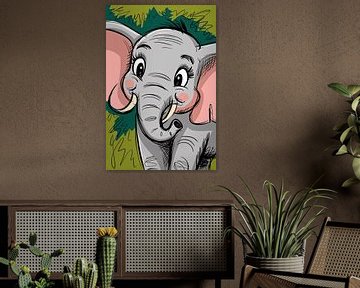 Vrolijke olifant illustratie van Art & Soul Creations