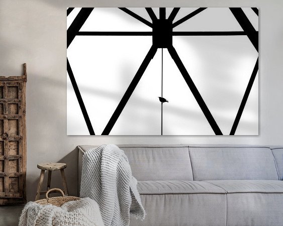 Voorbeeld van het werk in een kamer