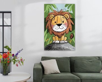 Schattige leeuw tekening natuur