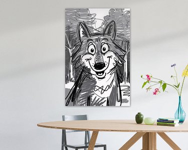 Voorbeeld van het werk in een kamer