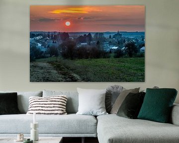 Zonsondergang Belgische Ardennen van Marco Schep