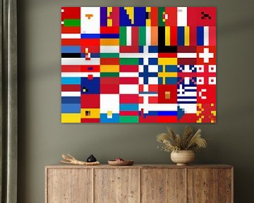 Vlaggen van Europa 3: vereenvoudigd van Frans Blok