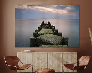 Groynes on the Baltic Sea coast by Rico Ködder
