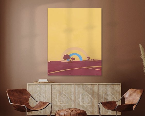 Voorbeeld van het werk in een kamer