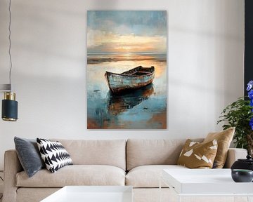 Boot op afstand van Poster Art Shop