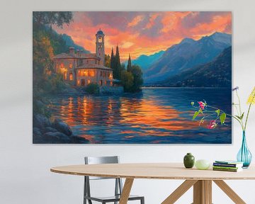 Evening atmosphere at the lake by Poster Art Shop
