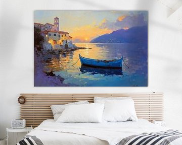 Soirée idyllique sur la côte sur Poster Art Shop