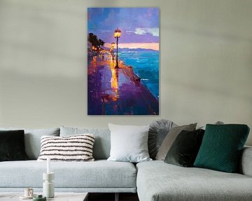 Ambiance bleue du soir sur Poster Art Shop