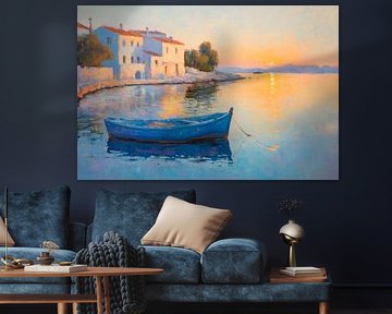 Silence de bateau bleu sur Poster Art Shop