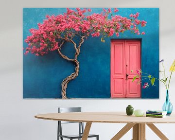 Bloeiende bougainville van Poster Art Shop