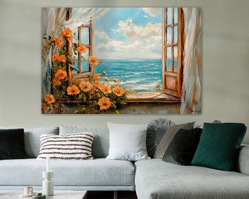 Sea of windows in bloom by Poster Art Shop