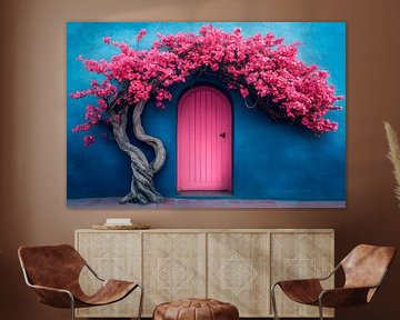 Ouverture de porte fleurie sur Poster Art Shop